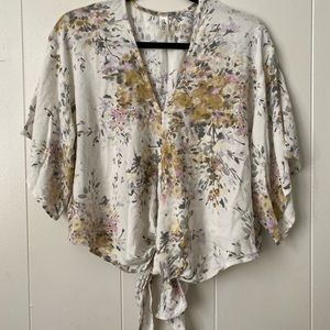 Mahina White floral Top